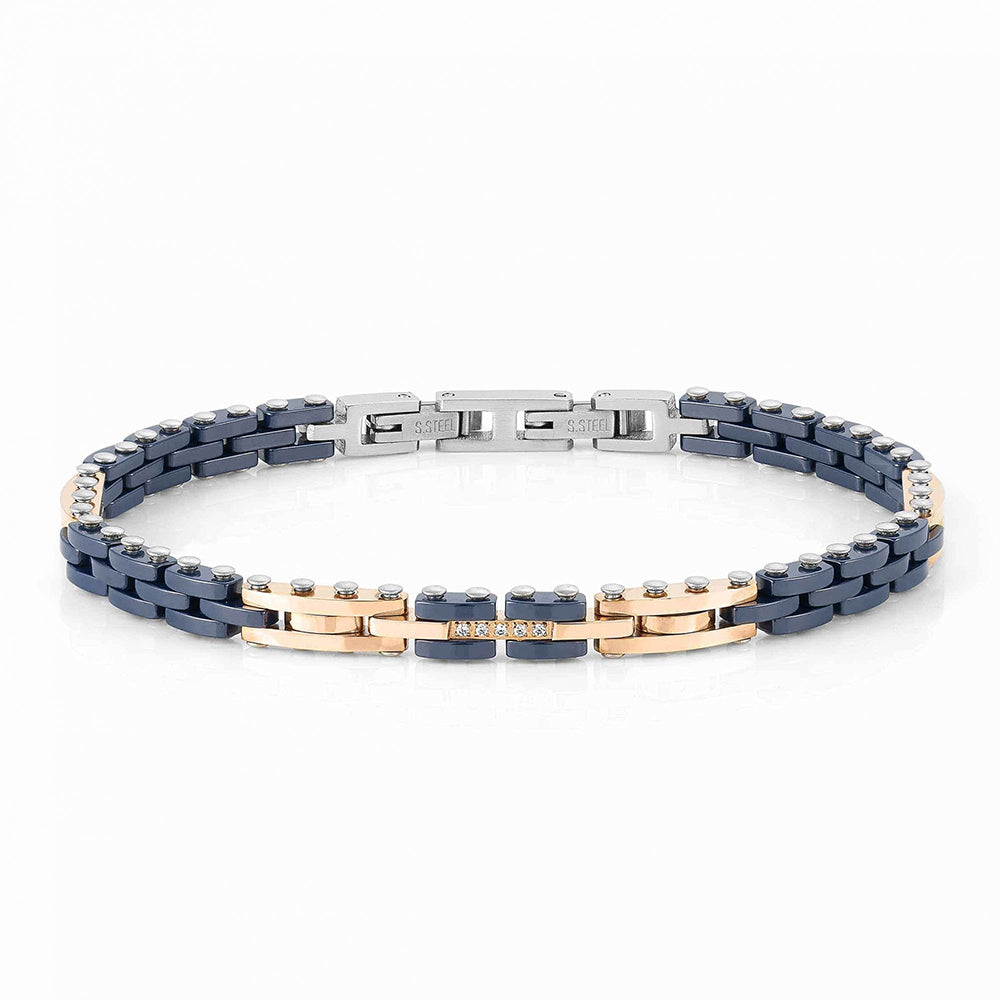 Bracciale in acciaio inossidabile placcato oro 18k