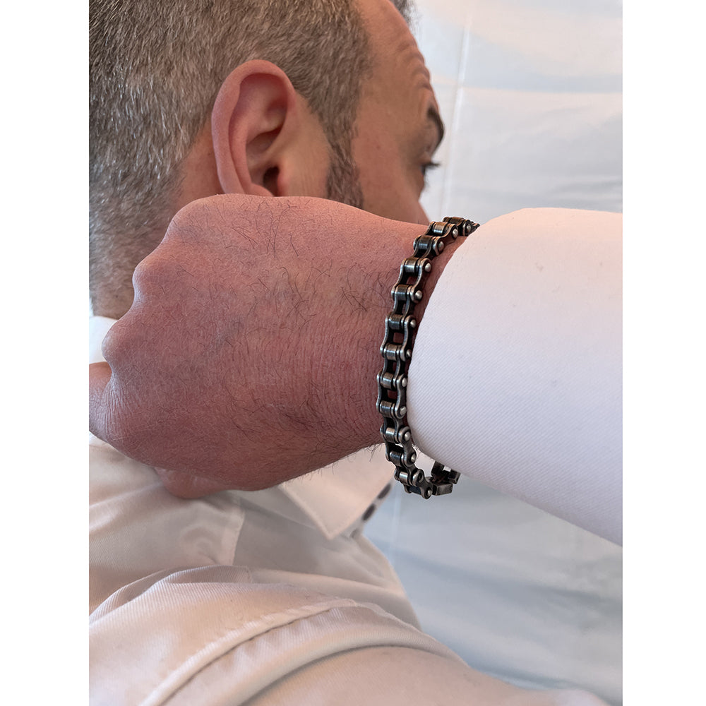 Bracciale Uomo Acciaio Piccolo Bike Vintage Black Nomination