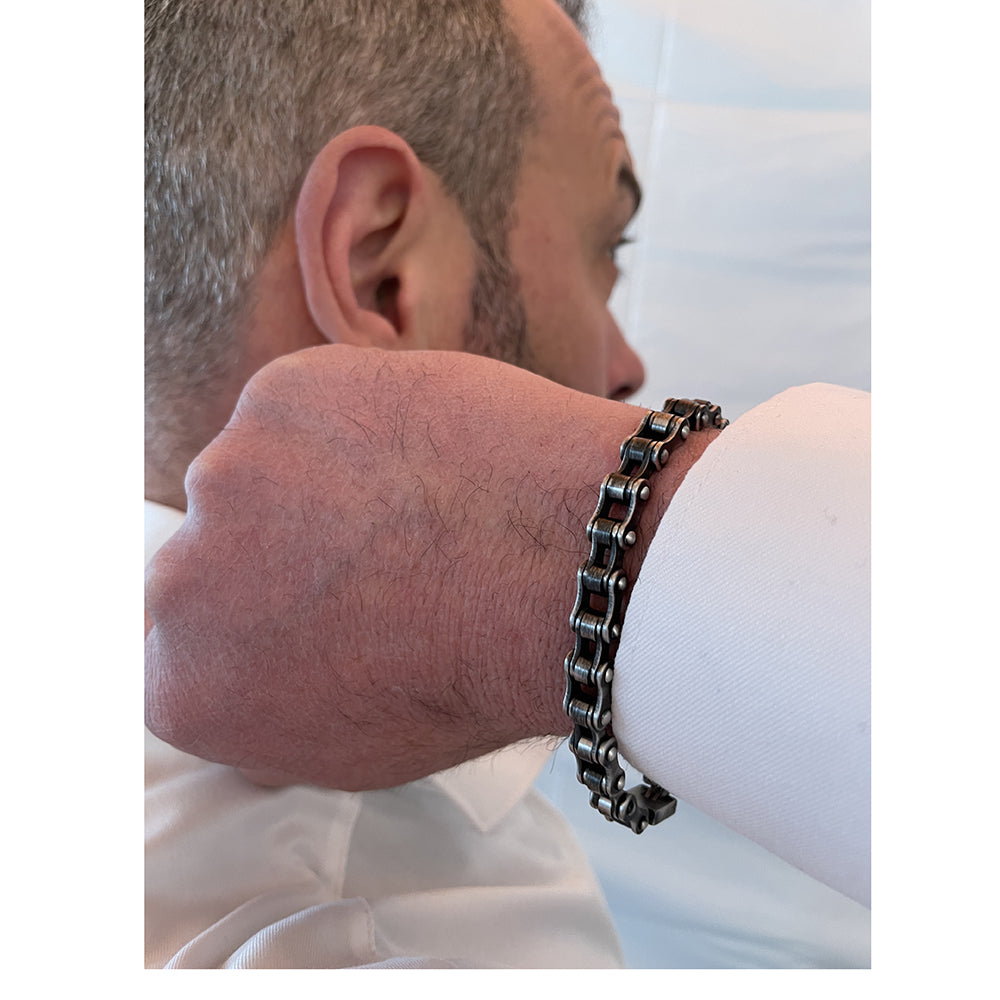 Bracciale Uomo Acciaio Piccolo Bike Vintage Black Nomination