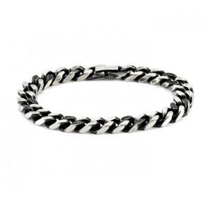 Bracciale Uomo Acciaio Pvd Vintage Nero Beyond Cubic Zirconia Piccolo Medium Nomination