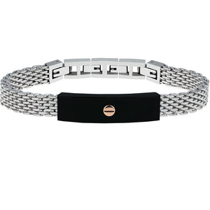 Bracciale Uomo Acciaio Silver Elemento Rose 9K Ext Breil