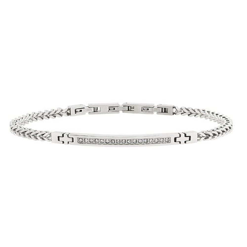 Bracciale Uomo Acciaio Silver Light Row Zirconi Breil