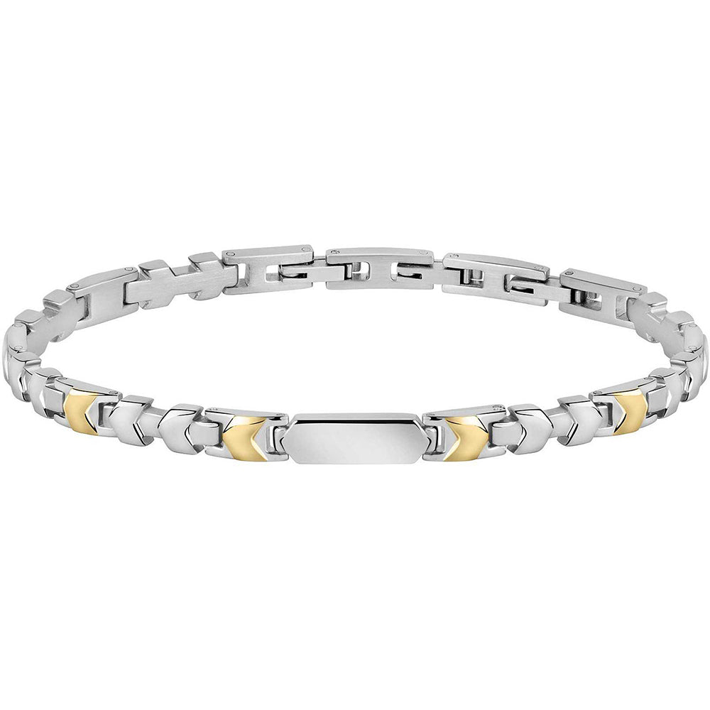 Bracciale Uomo Acciaio Silver e Giallo Motown Morellato