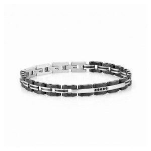 Bracciale Uomo Acciaio Strong pvd Nero Cubic Zirconia Nomination