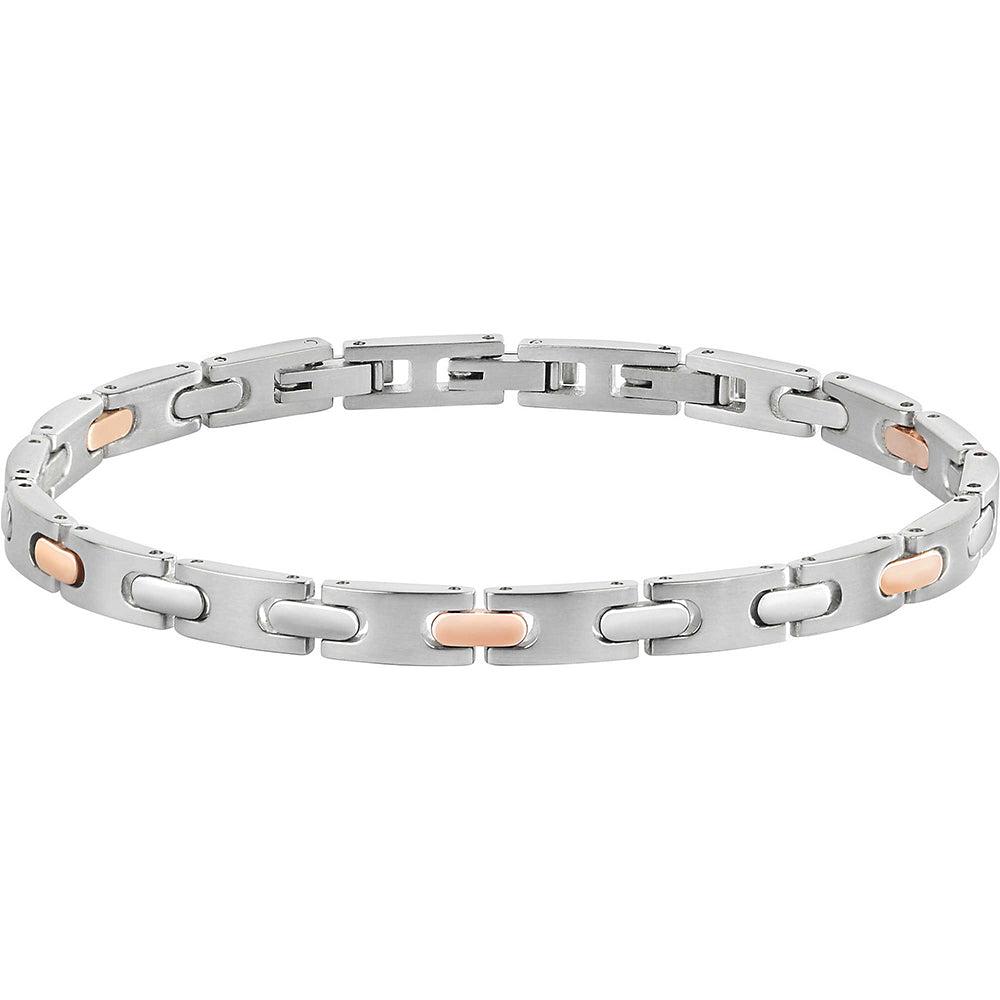 Bracciale Uomo Acciaio dettagli Rose Cross Morellato