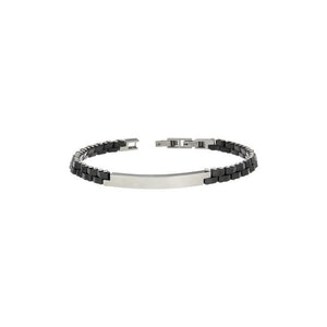 Bracciale Uomo Acciaio e Ceramica Nera H1267_C005 - Zoppini   