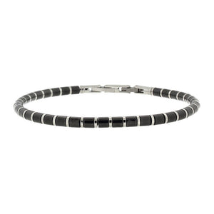 Bracciale Uomo Acciaio e Ceramica Nera H2685_C005 - Zoppini    