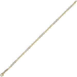 Bracciale Uomo Alternato Oro Bianco e Giallo