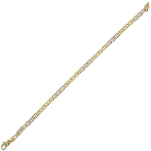 Bracciale Uomo Alternato Oro Bianco e Giallo