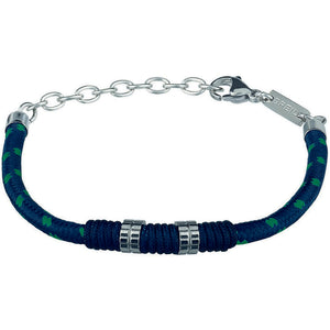 Bracciale Uomo Bolt in Corda Blu e Verde Breil