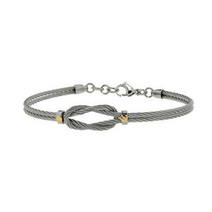 Bracciale Uomo Cavetto in Acciaio e Oro L1552_1818 - Zoppini    
