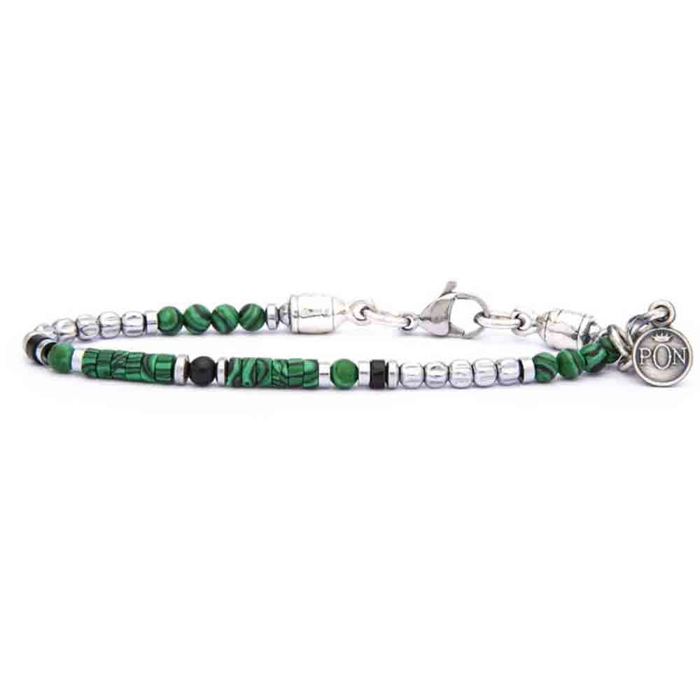 Bracciale Uomo Discetto Malachite Pietre Malachite Portonovo