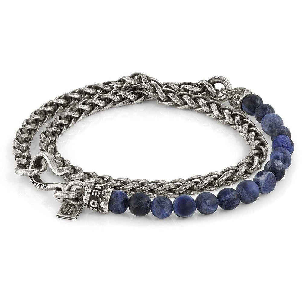 Bracciale Uomo Doppio Ottone e Sodalite Original Me Nomination 