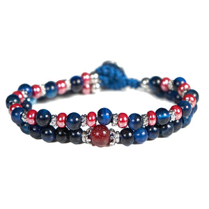 Bracciale Uomo Double Wile Occhio di Tigre Blu Gerba Gioielli