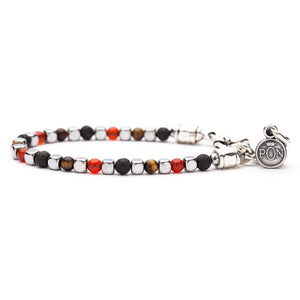 Bracciale Unisex Ematite Arancio Lava Occhio di Tigre Portonovo
