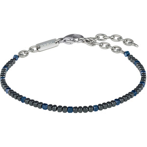 Bracciale Uomo Ematite Lucida Blu Krypton Breil