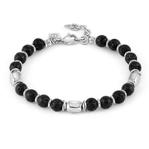 Bracciale Uomo Instinctstyle Stones Pietra Lavica Nomination