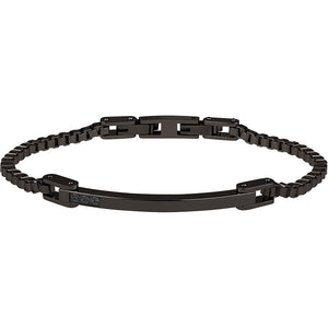Bracciale Uomo Ip Gun Nero con Diamante Nero Black Diamond Ext Breil
