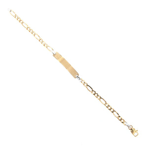 Bracciale Uomo Oro Giallo con Targhetta