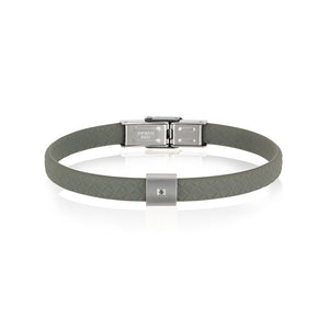 Bracciale Uomo Silicone Verde e Diamante Nero Black Diamond Breil 