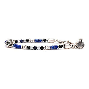 Bracciale Uomo Skull Dischetto Lapis Onice Portonovo