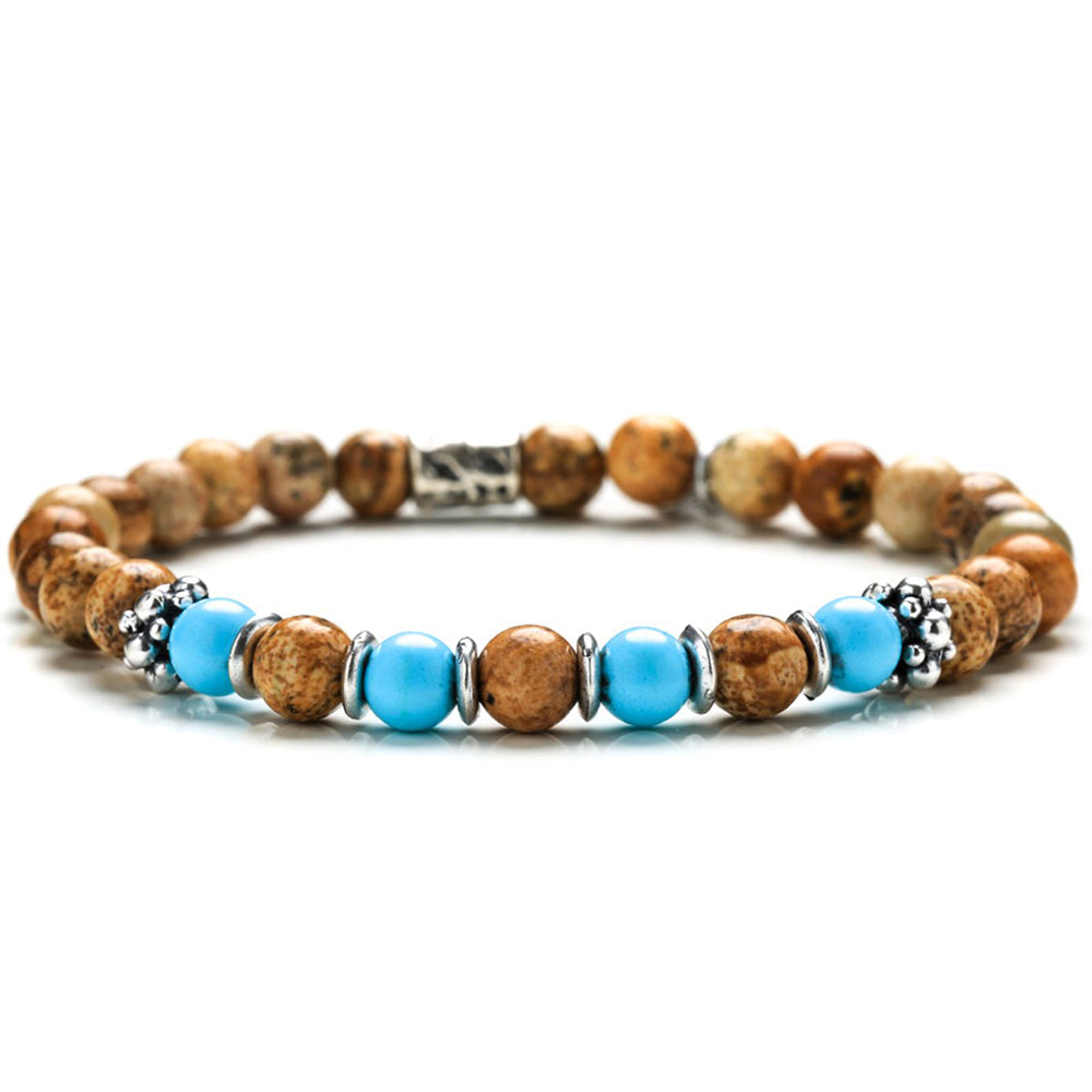 Bracciale Uomo Stone Najib paesina turchese e argento Gerba Gioielli