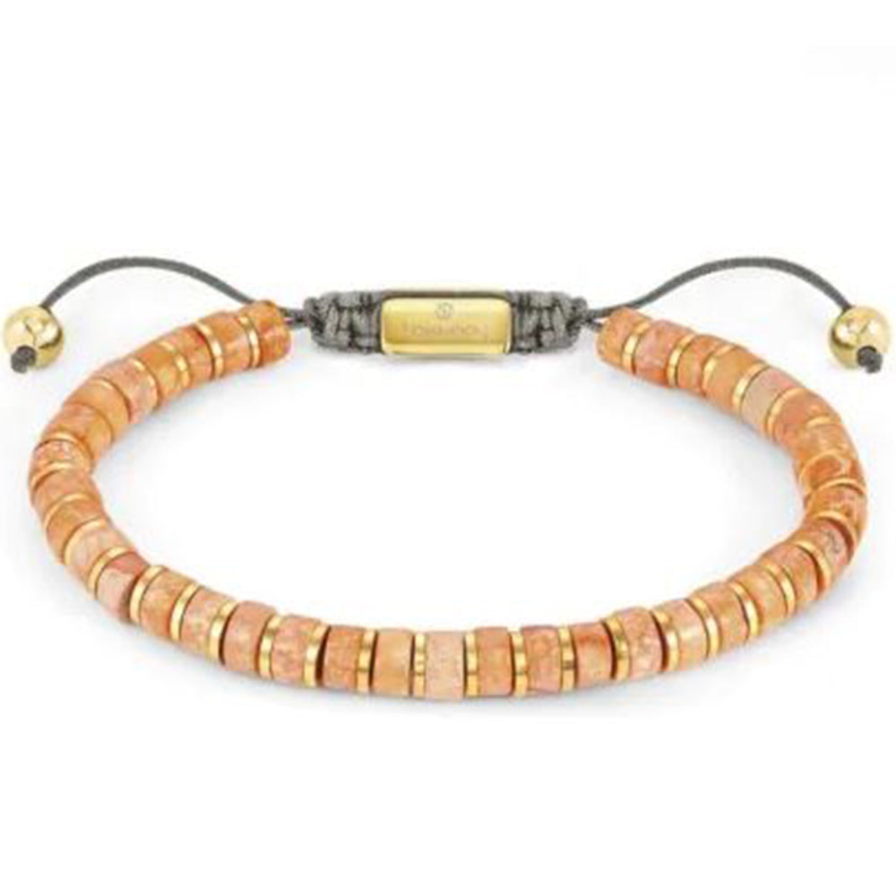Bracciale Uomo con Pietre Diaspro Arancio Instinct Nomination
