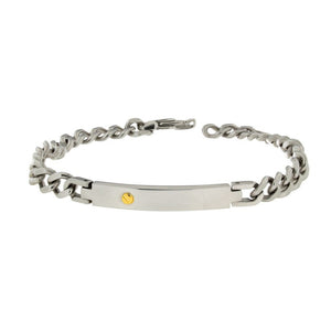Bracciale Uomo in Acciaio a Catena Acior 18 kt Zoppini 