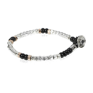 Bracciale Uomo in Argento Silver Collection Murrina Nera Gerba Gioielli