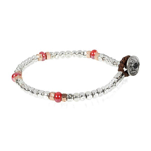Bracciale Uomo in Argento Silver Collection Murrina Rossa Gerba Gioielli