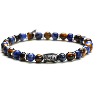 Bracciale Uomo in Argento Stone Blue Island Gerba Gioielli