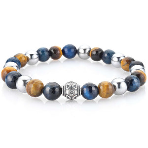 Bracciale Uomo in Argento Stone Blue Tiger Gerba Gioielli
