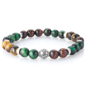 Bracciale Uomo in Argento Stone Green Island Gerba Gioielli