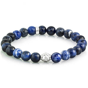 Bracciale Uomo in Argento Stone Sodalite Gerba Gioielli