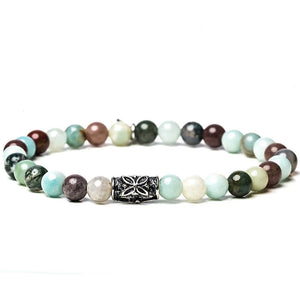 Bracciale Uomo in Argento Stone Amazonite Gerba Gioielli