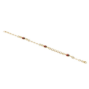 Bracciale con Coccinella Bambina Battesimo Oro 