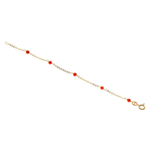 Bracciale con Corallo Battesimo Oro