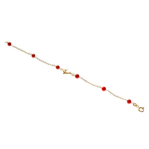 Bracciale con Delfino Bambina Battesimo Oro e Corallo