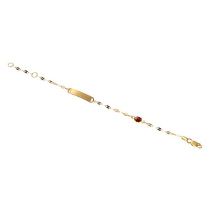 Bracciale con Targhetta Bambina Battesimo Oro 