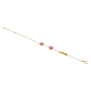 Bracciale con Targhetta Bambina Battesimo Oro   
