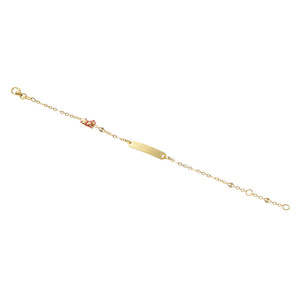 Bracciale con Targhetta Bambina Battesimo Oro   