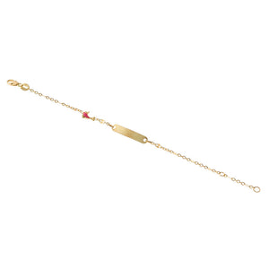 Bracciale con Targhetta Bambina Battesimo Oro   