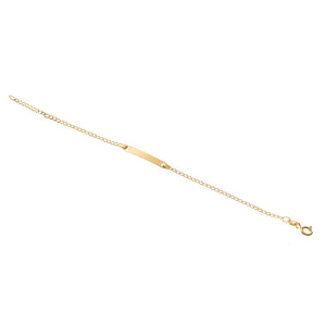 Bracciale con Targhetta Bambino Battesimo Oro 