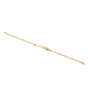 Bracciale con Targhetta Bambino Battesimo Oro 