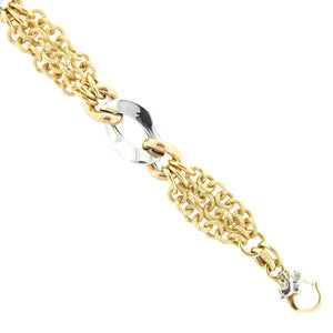 Bracciale Donna Oro Bianco e Giallo