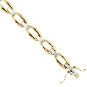 Bracciale Donna Oro Giallo e Bianco