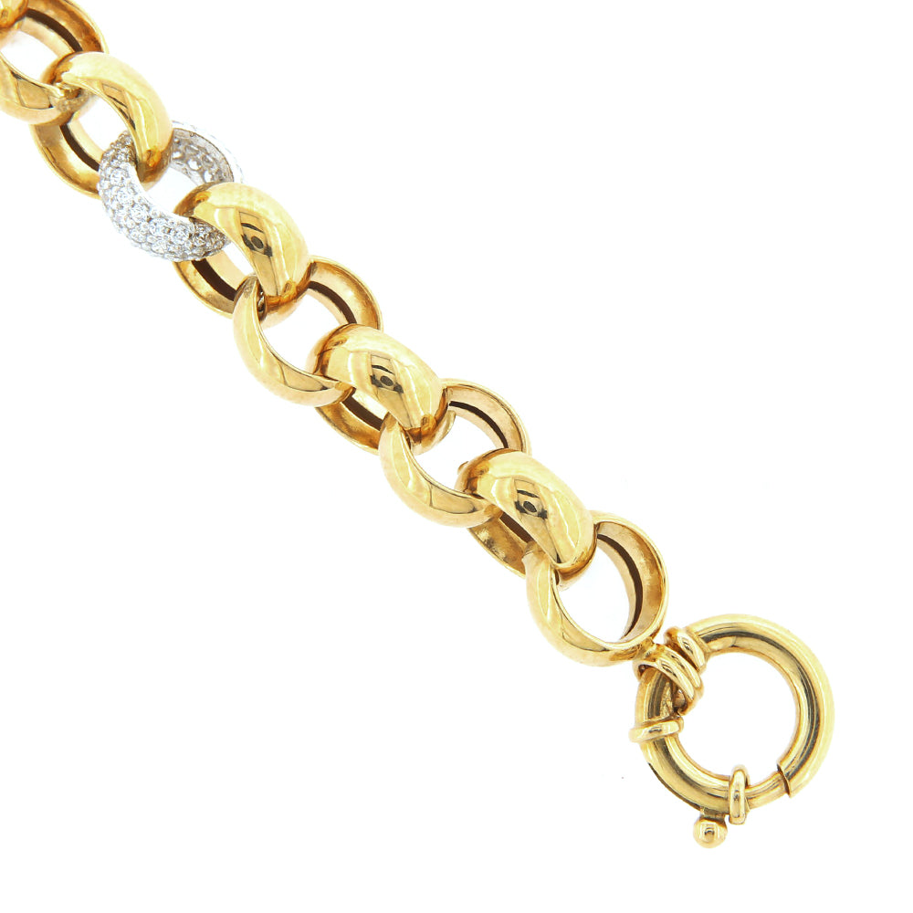 Bracciale Donna Oro Bianco e Giallo con Zirconi Gioielleria Amadori