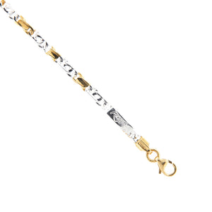 Bracciale Unisex Oro Bianco e Giallo