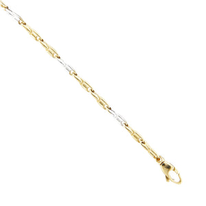 Bracciale Unisex Oro Bianco e Giallo