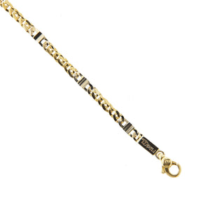 Bracciale Uomo Alternato Oro Bianco e Giallo
